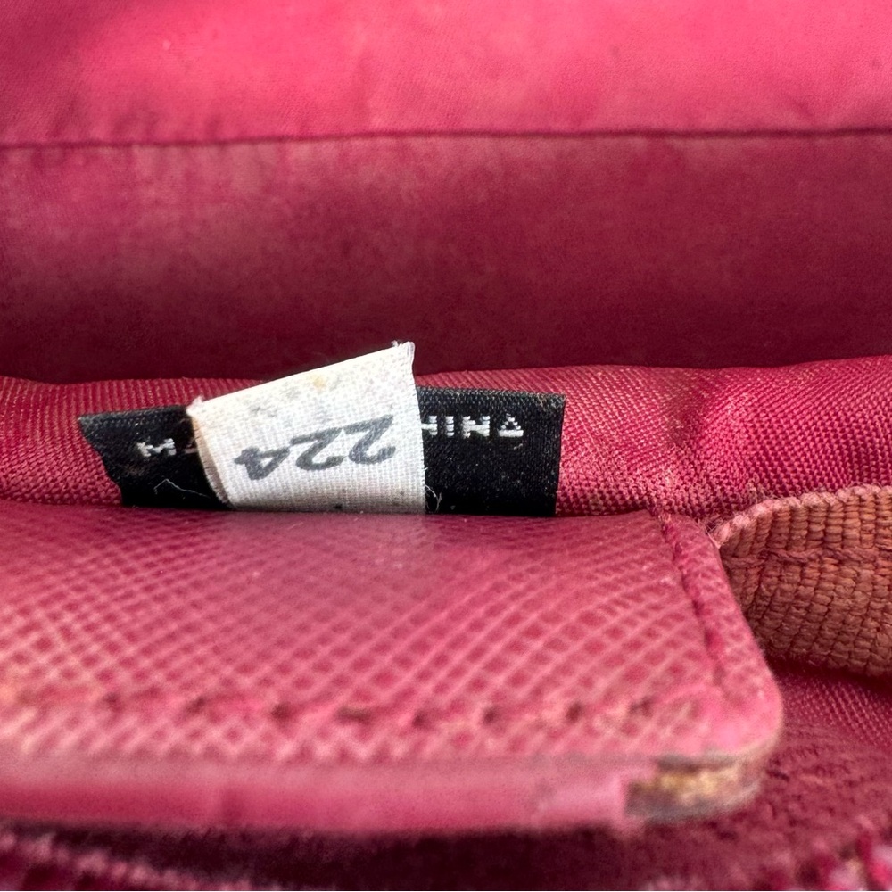 Prada Dark Pink Nylon Travel Mini Cosmetic Zip Case - Picture 7 of 12
